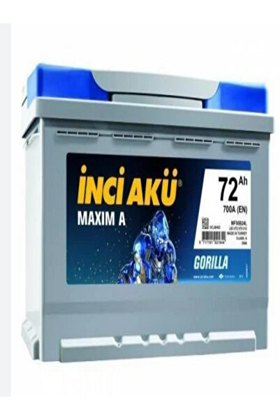İnci 12 Volt 72 Amper Alçak Tip Inci Akü. !! (FORD-OPEL VB. ARAÇLAR ALÇAK TİP). Güncel - Yeni Üretim.