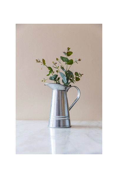 LUCKYHOMES Set căni și vază galvanizate în stil rustic 22x13