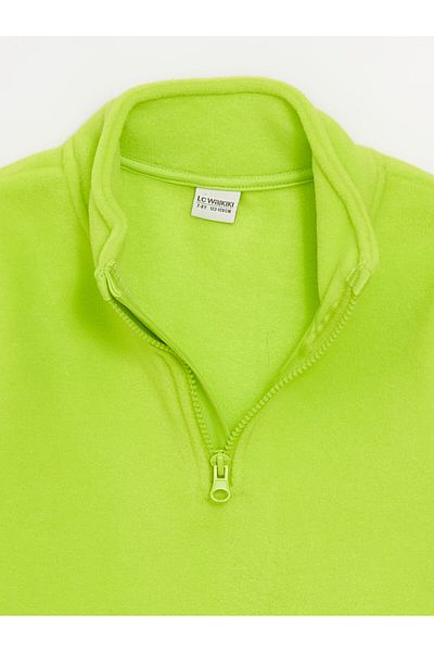 LC Waikiki Μπλουζάκι για αγόρι με ψηλό γιακά Basic μακρυμάνικο φλις φλις