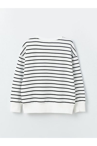 LC Waikiki Crew Neck Striped Long Sleeve Girl's Sweatshirt