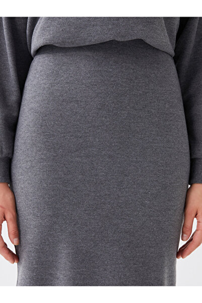 LC Waikiki LCW ležérní dámská hladká pletená sukně s elastickým pasem