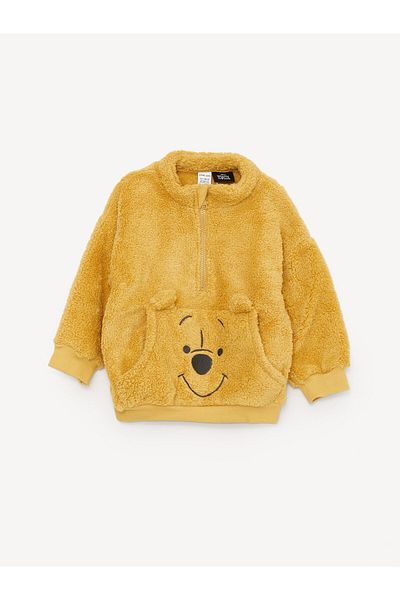 LC Waikiki High Collar Long Sleeve Plush Baby Boy Sweatshirt