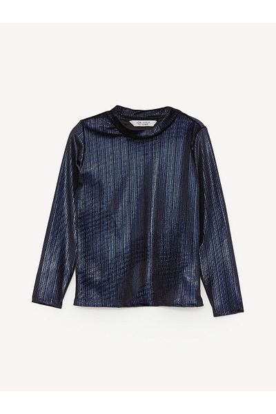 LC Waikiki Tricou pentru fetiță, cu guler înalt, cu aspect luminos