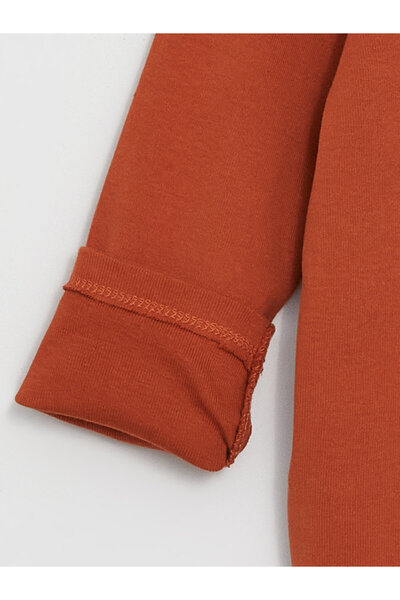 LC Waikiki Chlapecké tričko rolák s dlouhým rukávem a detailem výšivky