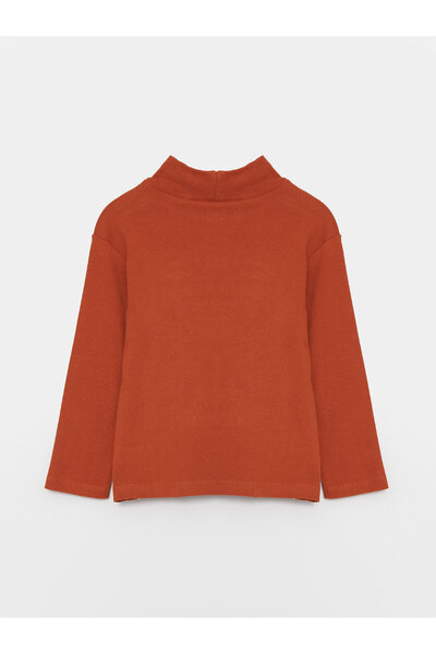 LC Waikiki Chlapecké tričko rolák s dlouhým rukávem a detailem výšivky