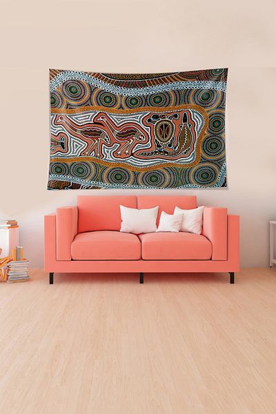 on the clouds Archaeology and History Themed Stain Resistant Velvet Tapestry - Wall Carpet and Wall Cloth