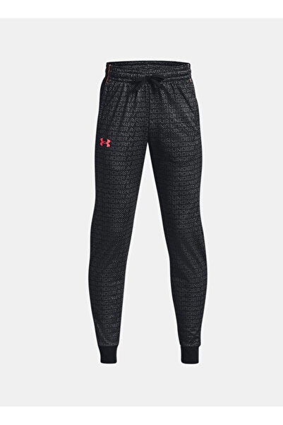 Under Armour Siyah Erkek Çocuk Dar Paça Bağlamalı Bol Kesim Baskılı Eşofman A...