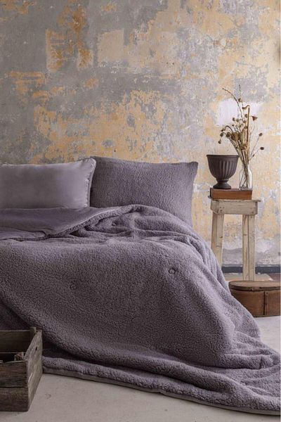 Apricitas HOME BASIC SOFTLY GRAY SINGLE PERSON QUILT SET