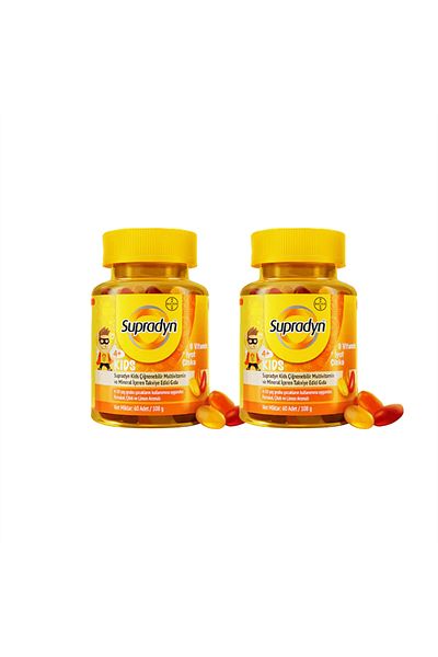 Supradyn Kids 9 Vitamin Iodine Zinc 60 Dragee X 2