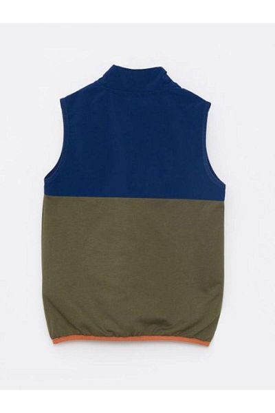 LC Waikiki Stand Collar Color Block Boys Zipper Vest (W2)