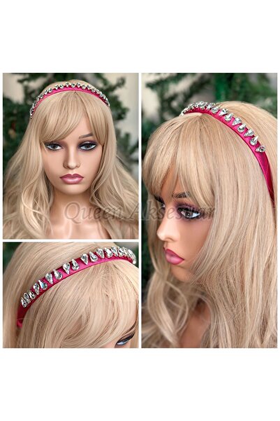 QUEEN AKSESUAR Design special, lux, cristal, piatră cu picături, coroană din ...