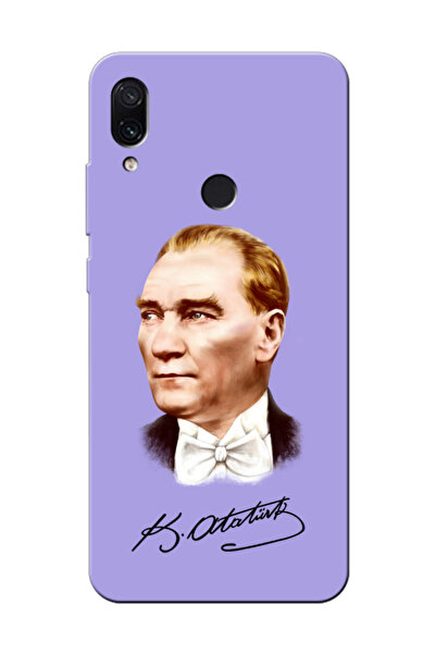 frondcase حافظة هاتف Redmi Note 7 أتاتورك بتوقيع أرجواني