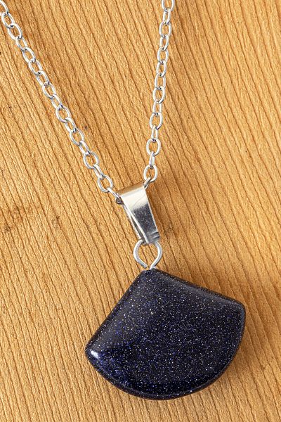 Tesbih Atölyesi Certified Oval Model Dark Blue Star Stone Necklace