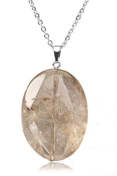 Tesbih Atölyesi Certified AAA+ Faceted Crystal Quartz Stone Necklace