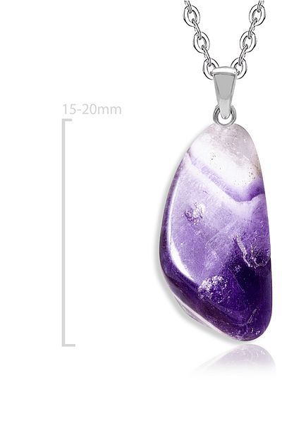 Tesbih Atölyesi Certified Raw Amorphous Natural Amethyst Stone Necklace