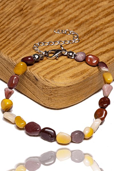 Tesbih Atölyesi Certified Amorphous Cut Monkey Jasper Stone Bracelet