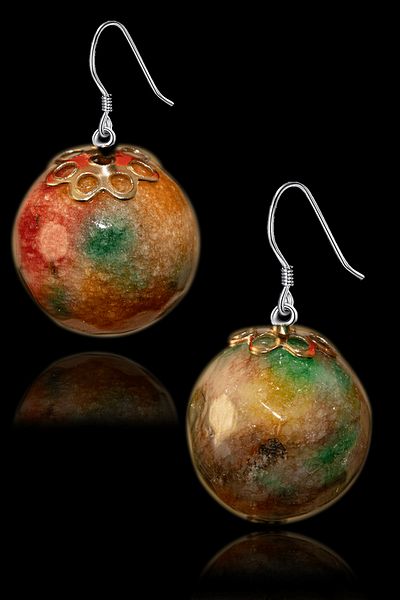 Tesbih Atölyesi Certified Faceted Colored Quartz Stone Natural Stone Earrings