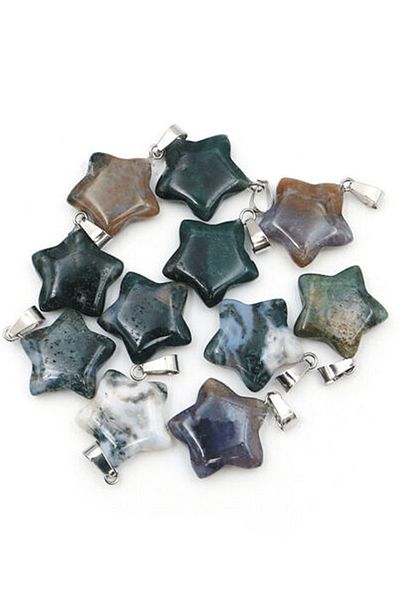 Tesbih Atölyesi Certified Star Model Indian Agate Stone Necklace