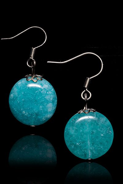 Tesbih Atölyesi Certified Apatite Stone Earrings - India