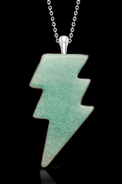 Tesbih Atölyesi Certified Lightning Model Aventurine Stone Necklace - Aaa+ Quality