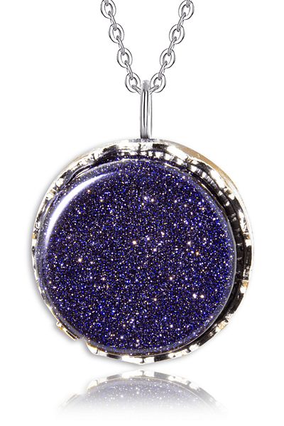 Tesbih Atölyesi Certified High Quality Natural Blue Star Stone Jasper Natural Stone Necklace