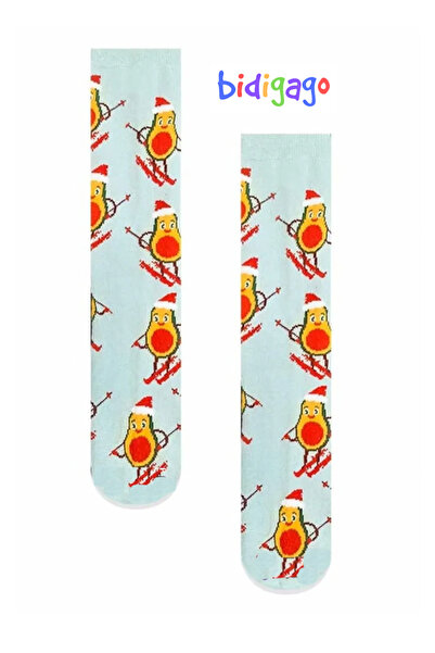 Bidigago جوارب جامعية بنمط الأفوكادو لعيد الميلاد