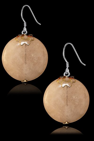 Tesbih Atölyesi Certified Calcite Stone Natural Stone Earrings