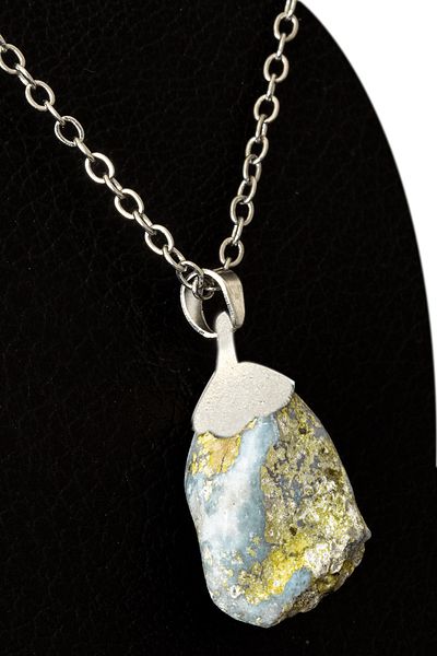 Tesbih Atölyesi Certified Raw Unprocessed Larimar Stone Necklace