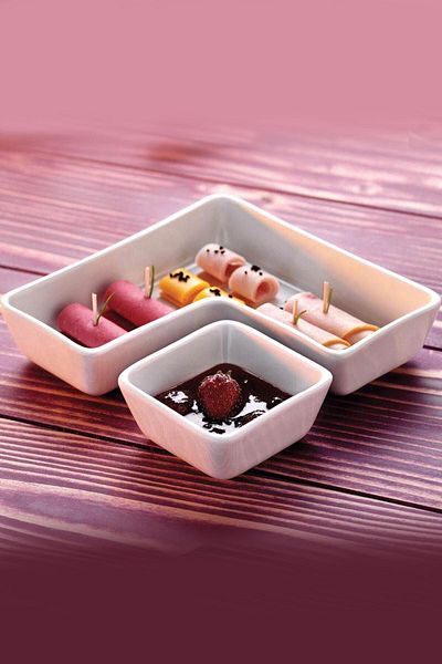 İkram Dünyası Porcelain Breakfast and Sauce Set 2 Pieces