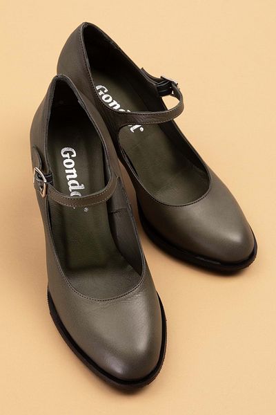 Gondol Pantofi cu toc confortabil din piele naturală de damă anl.2146