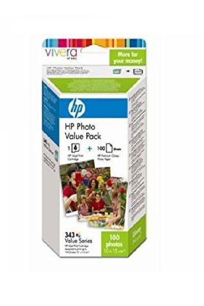 HP Q7934E (343) Kartuş ve 100 Fotoğraf Kağıdı