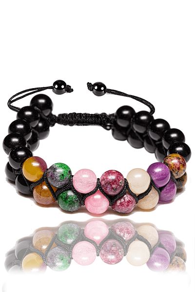 Tesbih Atölyesi Certified Taurus Natural Stone Bracelet - Macrame