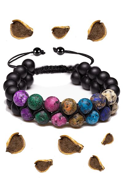 Tesbih Atölyesi Certified Sagittarius Natural Stone Bracelet - Macrame
