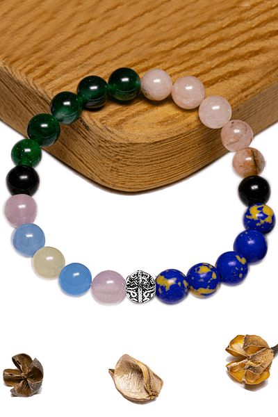 Tesbih Atölyesi Certified Libra Natural Stone Bracelet - With Silver Device