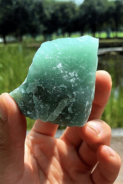 Tesbih Atölyesi Sertifikalı Ham Doğal Aventurin Taşı Kütle (4-5 Cm)