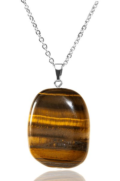 Tesbih Atölyesi Certified Aaa+ Raw Tiger Eye Stone Necklace