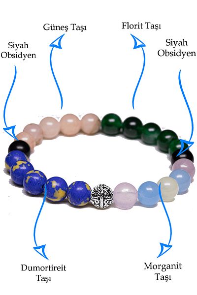 Tesbih Atölyesi Certified Libra Natural Stone Bracelet - With Silver Device
