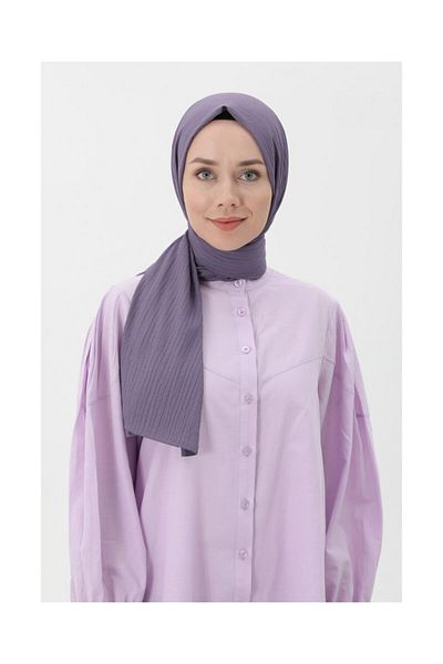 Levidor Women's Sofia Cotton Dark Lilac Shawl