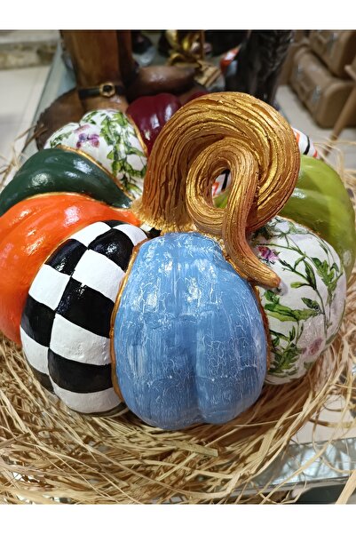 ekinoksart Büyük Boy Balkabağı Polyester Biblo, Halloween Kabak Biblo, Polyes...