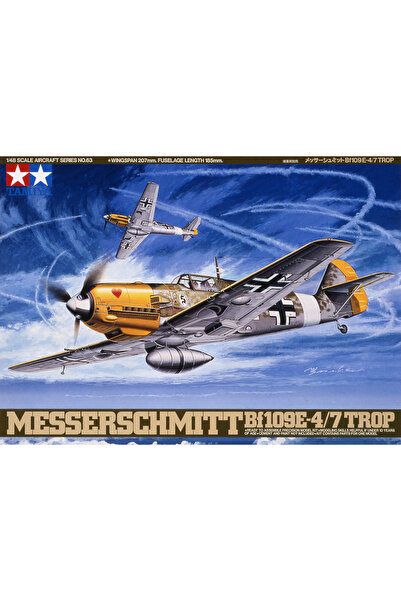 TAMIYA 1/48 Messerschmitt Bf109E-4/7 Trop Plastik Uçak Maket Kiti, Demonte Ho...