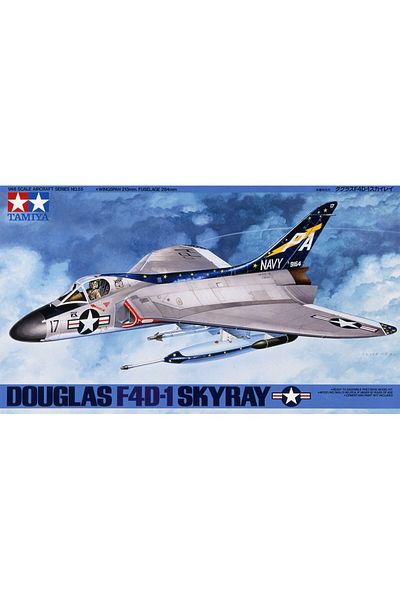 TAMIYA 1/48 Douglas F4D-1 Skyray Plastic Aircraft Model Kit, Disassembled Hobby Set