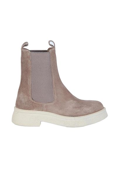 Bulldozer 240524   Γυναικείες Flat Μπότες Mink Suede 100% Leather