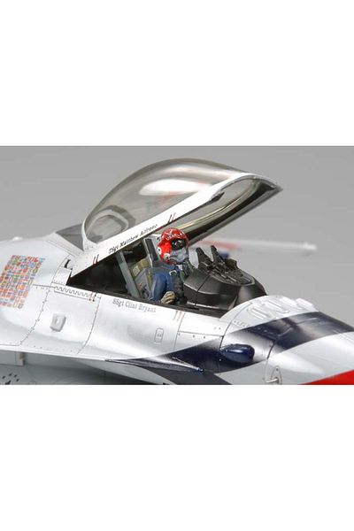 TAMIYA 1/48 F-16C Block 32/52 Thunderbirds Plastic Aircraft Model Kit, Disassembled Hobby Set