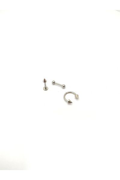 Liva 316L Surgical Steel 3 Piece Piercing Set