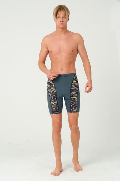 vawensea Men's Long Swim Trunks Anthracite
