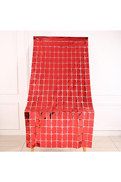 kidspartim Μεταλλικό Κόκκινο Στολίδι με μοτίβο PötiKare 100x200 cm