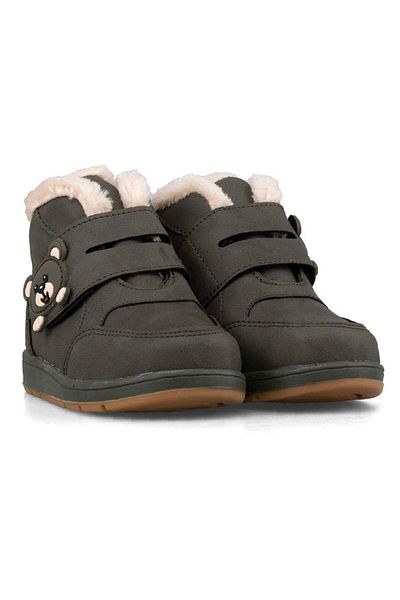 Tuğba Ortopedi 1939 Unisex Baby Khaki Fur Lined Boots