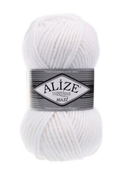 Alize 5Pcs Superlana Maxi White 55 Thick Hand Knitting String Vest Cardigan String Scarf Beanie Sweater Thread