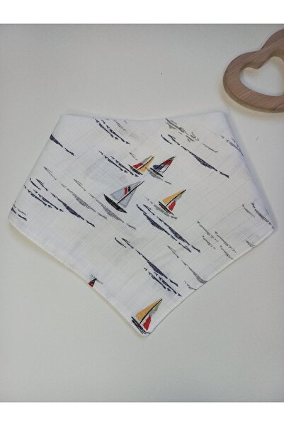 sbbaby طوق مريلة أطفال من الموسلين مع 2 أزرار كبس وطبقتين