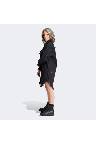 adidas Denim Shrt Dres Rochie cămașă casual pentru femei IJ8342 Negru